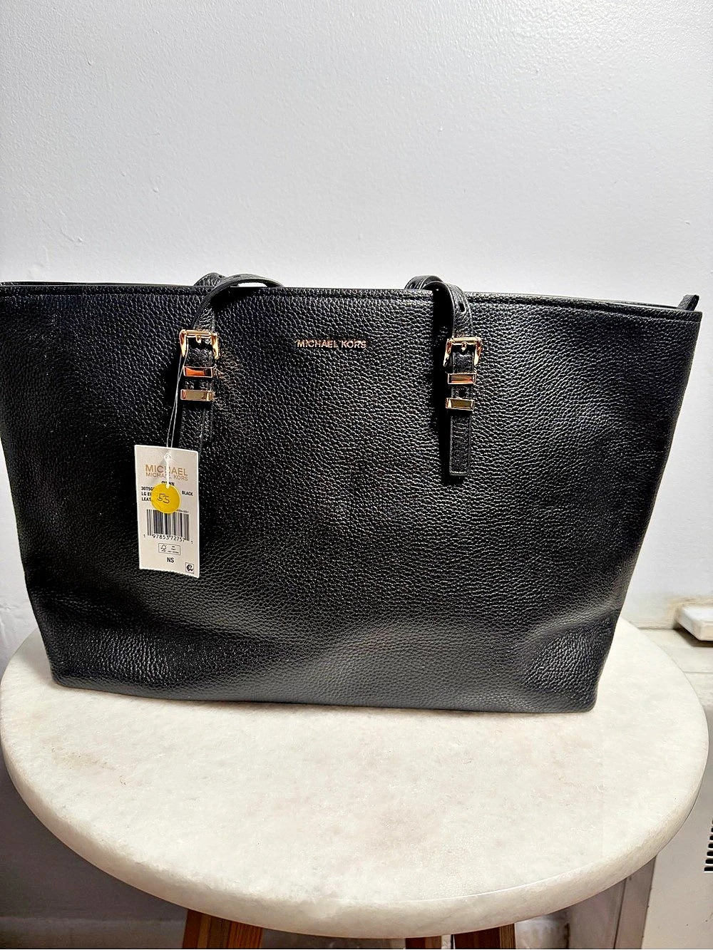 Michael Kors Jet Set Travel Large Top-Zip Tote Black NWT